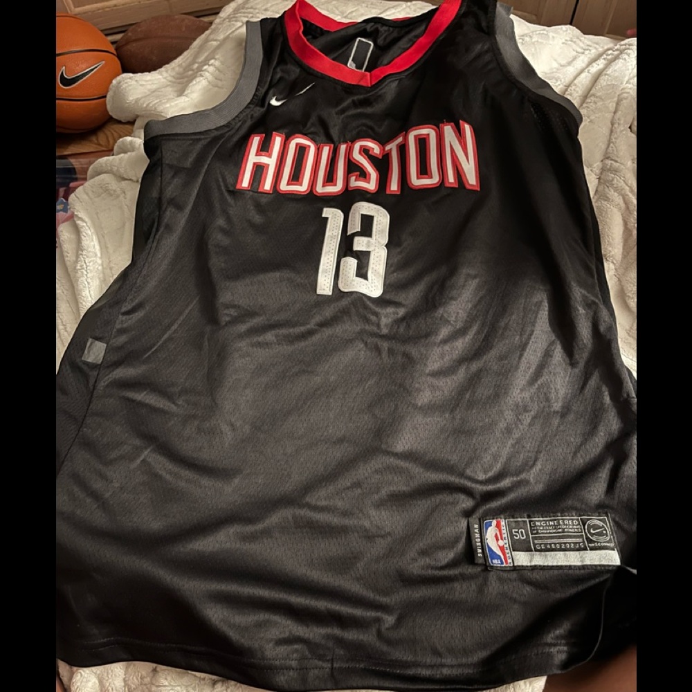 Houston jersey color black and red size large